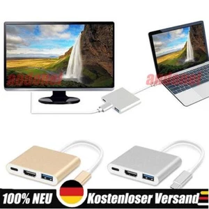 Adaptateur USB C HUB Type C vers USB HDMI 4K TV PD Samsung MacBook Air Pro PC 3 couleurs - Photo 1/10