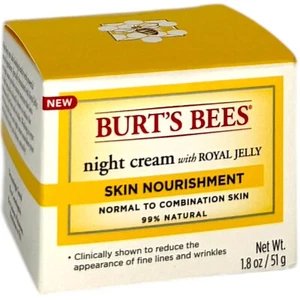 Burt's Bees Skin Nourishment Night Cream Royal Jelly 1.8oz Hydrating Moisturizer - Picture 1 of 7