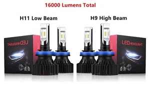 Alla Lighting LED High Low Beam Headlight Headlamp Bulbs Light Lamp, Xenon White - Picture 1 of 12