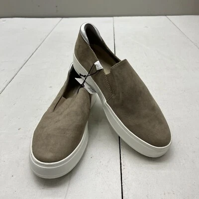 Dearfoams Taupe Suede Sophie Slip-On Sneakers Women's Size 7 NEW - Image 1 of 4