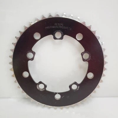 Plato vintage Pete's Precision Products BMX 45t negro EE. UU. DIFÍCIL DE ENCONTRAR Foto 1 de 4