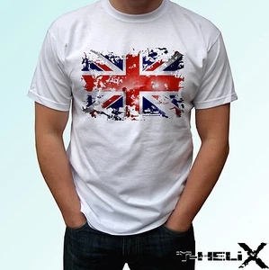 Great Britain flag - white t shirt top GB England design - mens womens kids baby - Picture 1 of 5