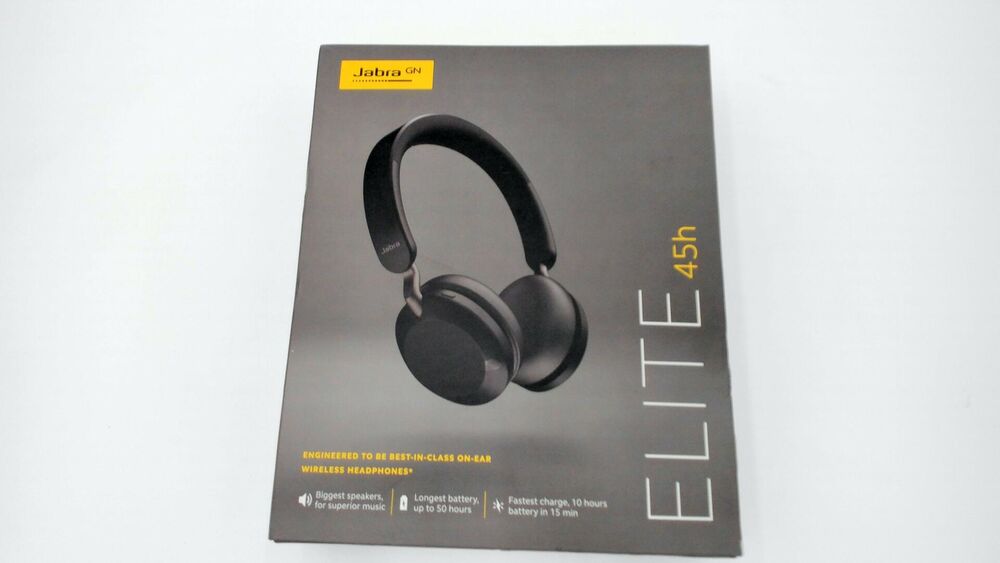 Jabra Elite 45h, Titanium Black – On-Ear Wireless Headphones