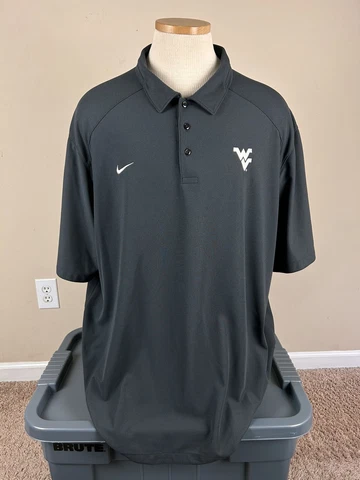 Nike Dri Fit Gray West Virginia Mountaineers Polo Shirt Men’s Size 3XL Cover