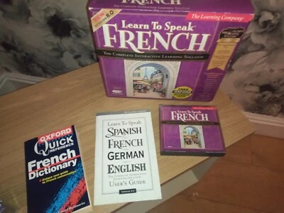Learn To Speak French 4-CD-ROM Set The Learning Company pack with extras - Image 1 of 3
