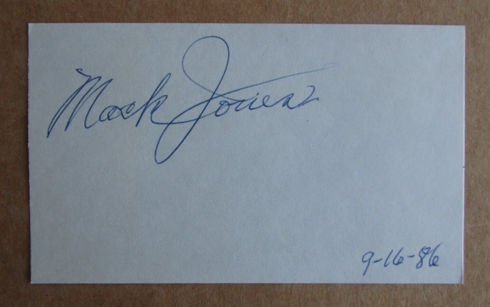 MACK JONES SIGNED AUTOGRAPH 3X5 INDEX CARD 1961 BRAVES 1969 ORIGINAL EXPOS D.04 - Image 1 of 1