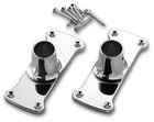 HEAVY DUTY RECTANGULAR JUMBO SHOWER ROD BRACKET HOLDER CHROME FOR 1" ROD