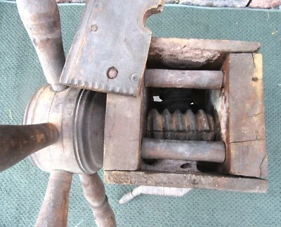 American Primitive 1800s Mahatongo Valley Farm Wooden Yarn Winder Spinning Wheel - Image 1 of 4