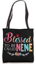 Blessed to be called Nene Colorful Grandma Gift Tote Bag