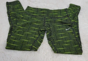 Nike Dri-fit Womens Small Black Yellow Polka Dot Key Pocket Athletic Leggings - Picture 1 of 8