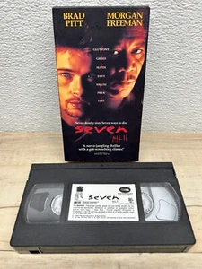 Vtg "Seven" 1996 VHS Movie With Brad Pitt And Morgan Freeman - Picture 1 of 9