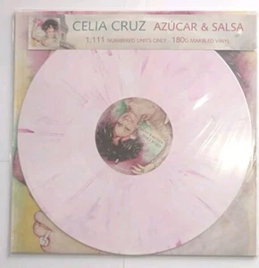 Disco 33 Giri Celia Cruz Azucar & Salsa Vinile 180 Gr. Marbled Limited Edition - Imagen 1 de 3
