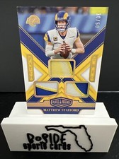 2023 Panini Plates And Patches Matthew Stafford Gold Patch Trio 30/50 LA Rams