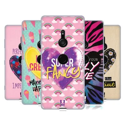 HEAD CASE DESIGNS HEART PATCHES SOFT GEL CASE FOR SONY PHONES 1 - Image 1 of 4