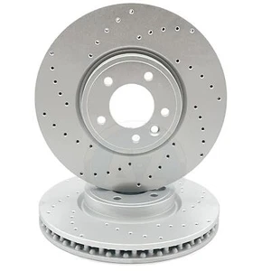 Para Land Rover Discovery 3.0 P360 2020- Perforados Freno Delantero Discos Par - Imagen 1 de 7