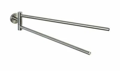 Portasciugamani WENKO Bosio opaco con 2 bracci, acciaio inossidabile - Immagine 1 di 4