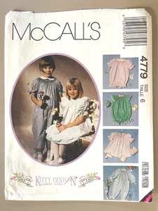 1990's McCall's Child's Dress,Pinafore,Jumpsuit,Romper Pattern 4779 Size 6 UNCUT - Picture 1 of 2
