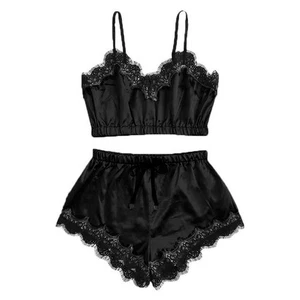1 Set Womens Lace Sleepwear Lingerie Tops And Shorts Babydoll Underwear - Picture 1 of 17