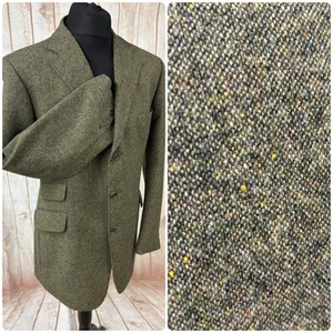 Aquascutum Mens Tweed Wool Suit Jacket Blazer 44” 46” Green Shooting Riding VGC - Picture 1 of 24