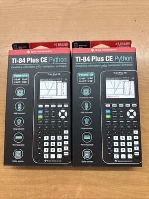 Texas Instruments TI-84 Plus CE Python Matte-Matic Black/2 Calculators - Image 1 of 3
