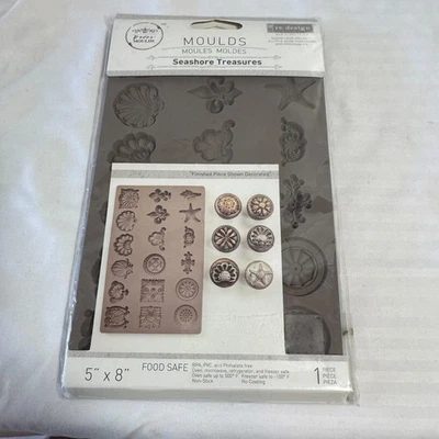 Prima Molde Costa Tesoros Arte Decoración Silcón Molde Alimentos Seguro Rediseñado Nuevo Foto 1 de 4