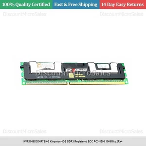 KVR1066D3D4R7S/4G Kingston 4GB DDR3 Registered ECC PC3-8500 1066Mhz 2Rx4 - Picture 1 of 1