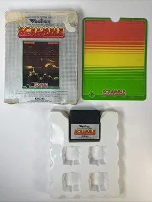 Scramble Vectrex w Box  Overlay Tray Cart Tested Works Pls Read Milton no manual - Image 1 of 4
