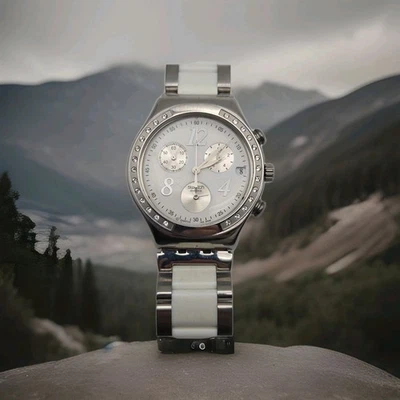 Swatch Irony Women's Watch AG2008 Chronograph 38mm Swiss Fresh Battery, 6.75" - Image 1 of 4