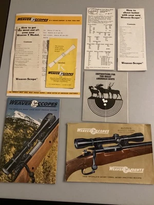 WEAVER SCOPES LOT OF MISCELLANEOUS ADVERTISING, PAMPHLETS 60’s, 70’s - Image 1 of 4