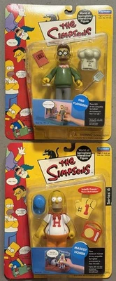 New Playmates - The Simpsons: Mascot Homer & Ned Flanders Figure - Lot of 2 - Image 1 of 2