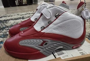Hombre Talla 15 Reebok Answer 4 Blanco/Rojo/Gris 2021 Nuevo Sin Caja. Iverson.  - Imagen 1 de 11