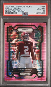 2024 Panini Prizm DraftPicks - Pink Pulsar Caleb Downs /15 POP 1 PSA 10 Rated P - Picture 1 of 3