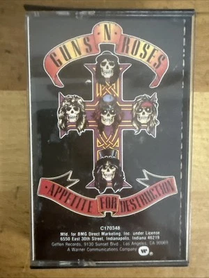 Guns N Roses - Appetite For Destruction Cassette Tape - 1987 - Geffen - Image 1 of 4