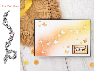 Plantilla de troquel de metal de corte de línea de mariposa álbum de recortes hágalo usted mismo álbum tarjeta Reino Unido - Imagen 1 de 5