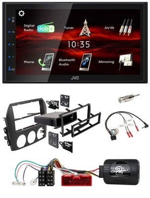 JVC USB Bluetooth Lenkrad DAB 2DIN Autoradio für Mazda MX 5 NC 05-08 schwarz - Bild 1 von 4