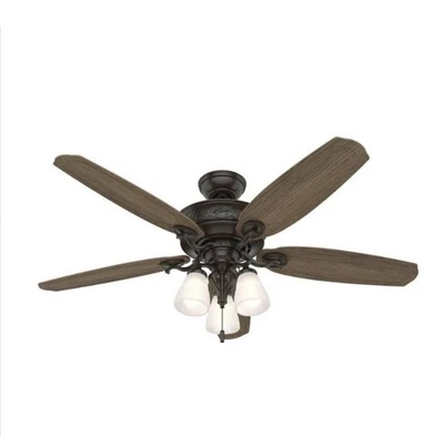 Hunter Osbourne 54 inch Ceiling Fan with LED Light - Noble Bronze - Image 1 of 4