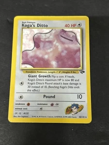 Pokemon Juego de Cartas Coleccionables Koga’s Ditto Gym Challenge Holo 10/132 - Imagen 1 de 7