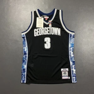 100% Authentic Allen Iverson Mitchell & Ness 95 96 Georgetown Hoyas Jersey 44 L - Picture 1 of 6