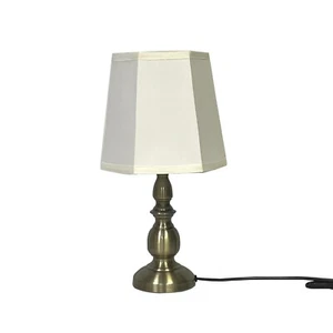 Monal Harvard Touch Lamp – Antique Brass & Cream Shade – 4-Stage Dimmer - Picture 1 of 36
