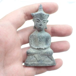 old metal Buddha charm statue Buddhist Thai Asian trade old estate collection - Picture 1 of 6