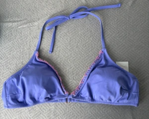 Shade & Shore Purple Pink Sz XL Embroidery Lightly Padded Bikini Top Vacay Beach - Picture 1 of 5