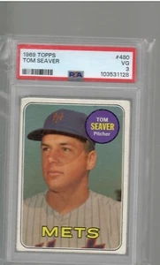 1969 Topps # 480 Tom Seaver PSA 3 - Bild 1 von 2