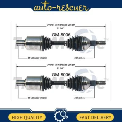 TrakMotive CV Axle Shaft 2x fits from 1993 to 1993 Cadillac Allante - Image 1 of 2