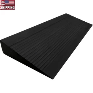 Heavy Duty Squat Wedge Slant Board Elevated Heel Squats & Calf Training Black US - Picture 1 of 7