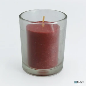 18 Red Colored Unscented Wax Votive Candle in Glass Holder 24 Hours Burn Time - Picture 1 of 13