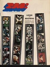1970 Pro! Detroit Lions vs Cleveland Browns Football Program 10/18/70