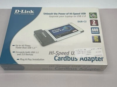Adaptador Cardbus USB 2.0 de Alta Velocidad D-Link Modelo DUB-C2 (NUEVO/SELLADO) Foto 1 de 4
