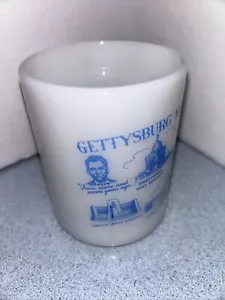 Vintage Bundesglas Gettysburg Nationalschrein Souvenir Kaffeebecher - Bild 1 von 9