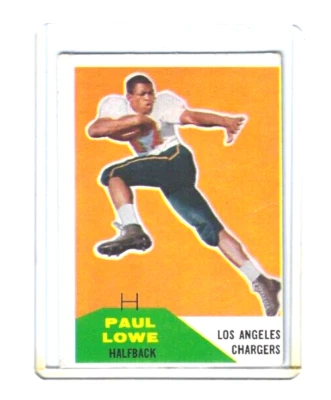 1960 Fleer Football PAUL LOWE #76 Los Angeles Chargers *ROOKIE CARD! - Image 1 of 2