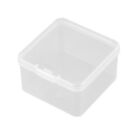 Square Storage Containers Box for w/ Hinged Lid Clear PP Plastic Box for Small I